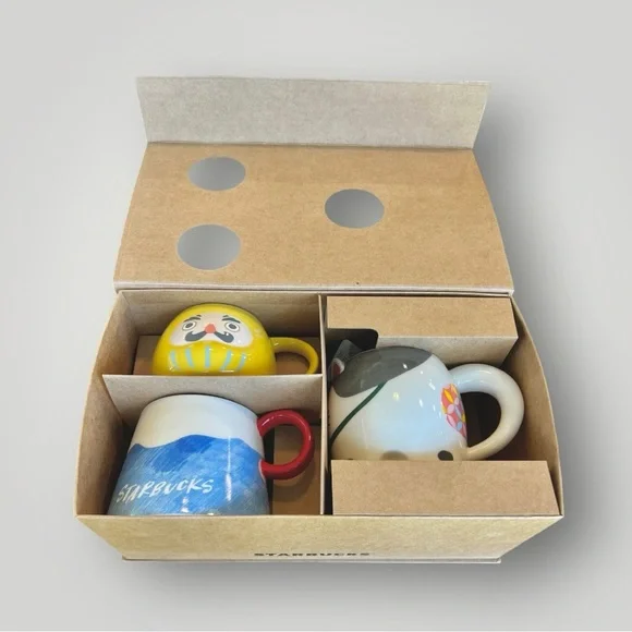 Starbucks Japan 2024 Summer New Mug Set Mt. Fuji Daruma Komainu Collectible New - Picture 6 of 7